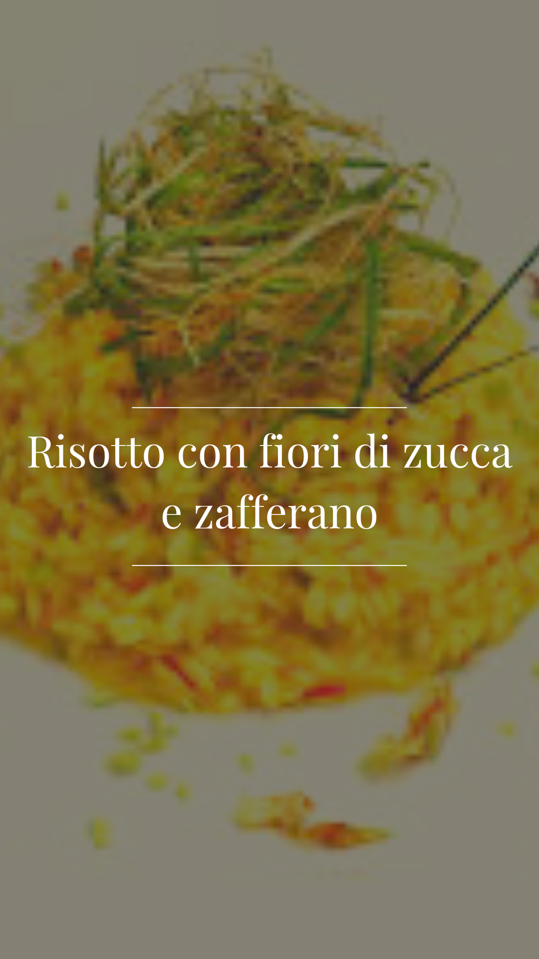 Risotto con fiori di zucca e zafferano
