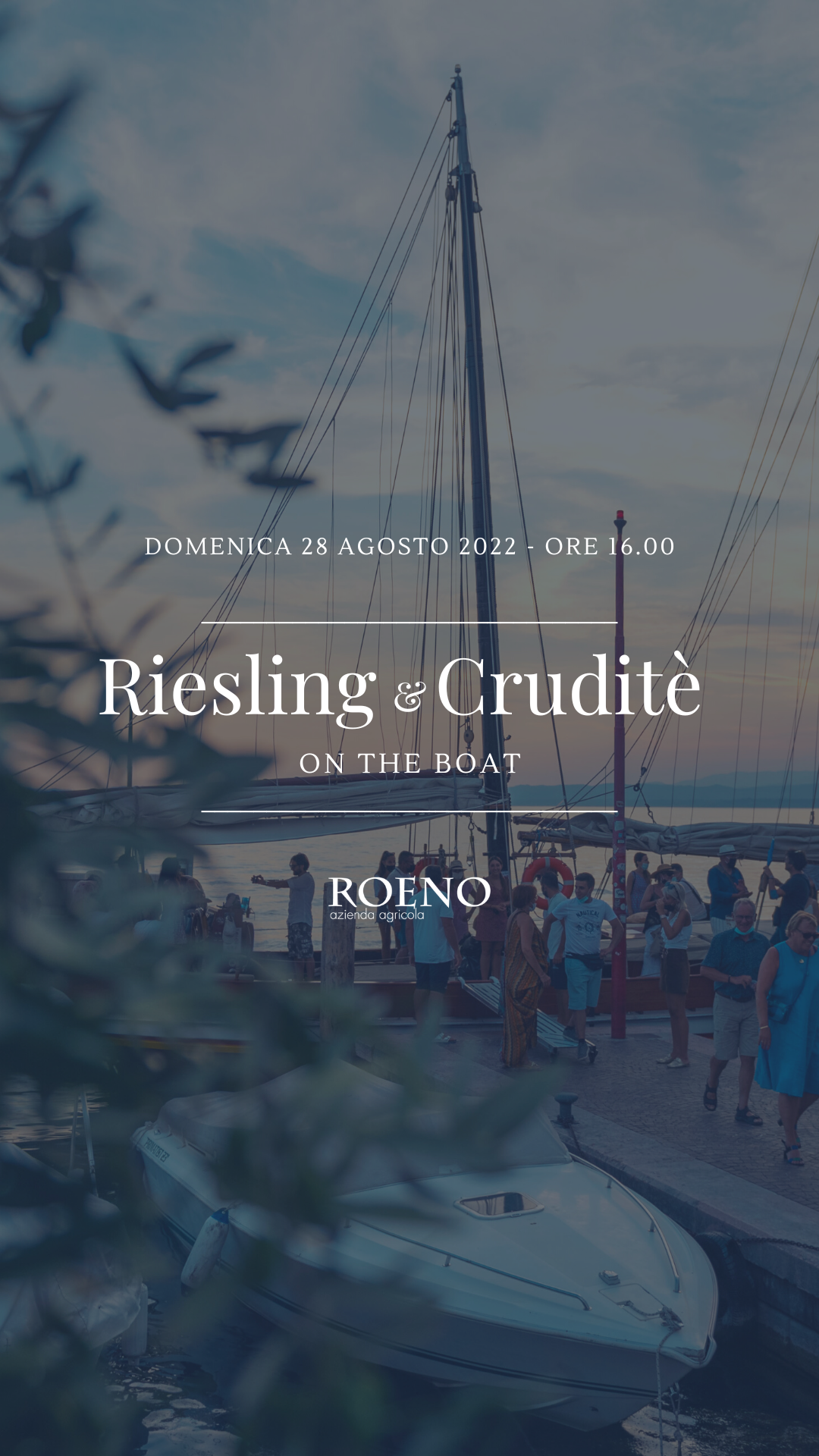 Riesling & Cruditè on the boat